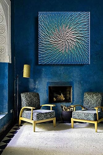 Vista 60 de YaSheng Art - Pintura al óleo pintada a mano sobre lienzo con flores blancas, pintura moderna para decoración interior del hogar, imagen de arte