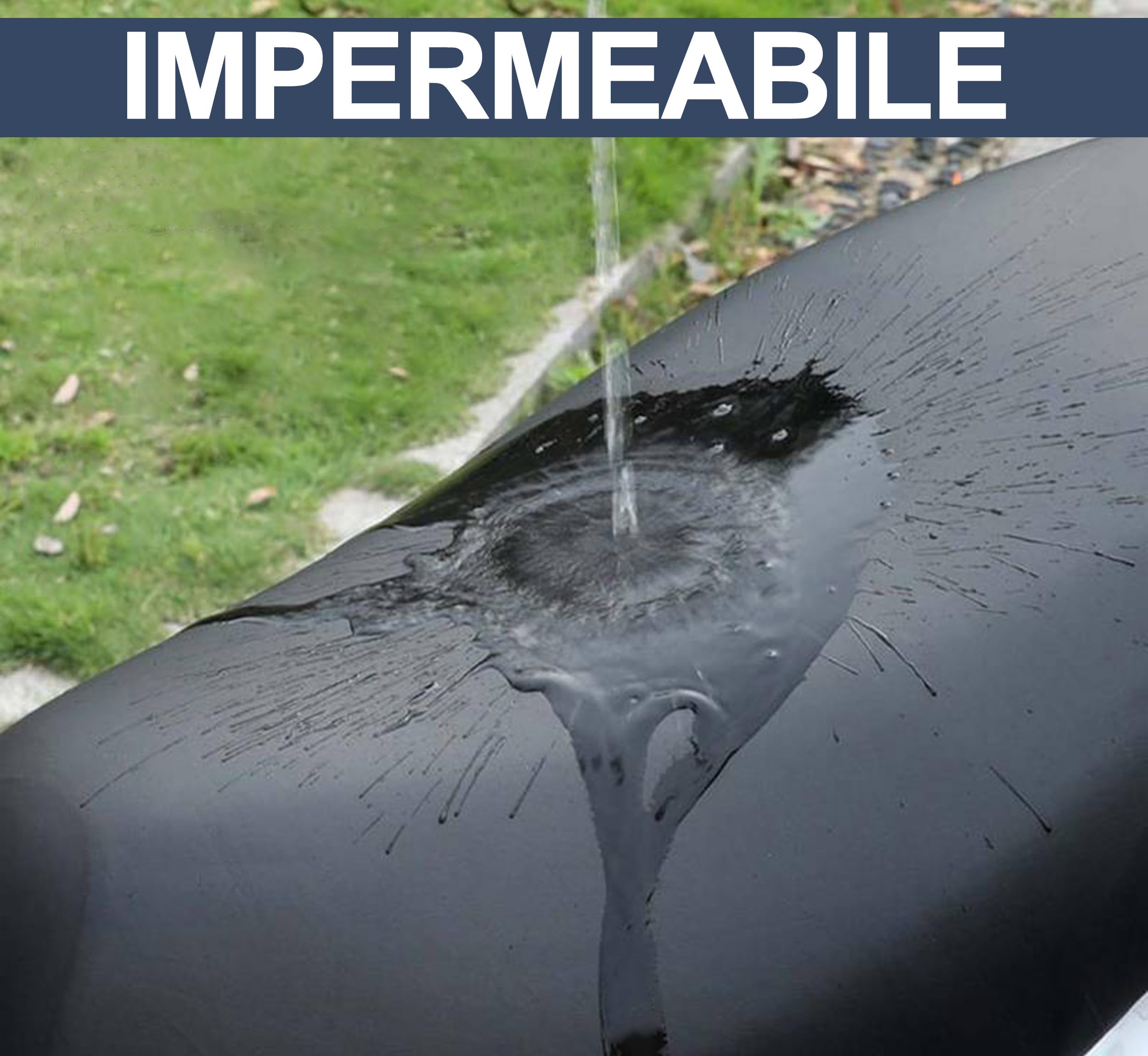 Auto Accessori Lupex - Coprisella Universale impermeabile taglia L 86x48 cm, materiale PU similpelle, telo sella adattabile Scooter e Moto, colore nero, con borsa, disponibile anche M XL Maxi