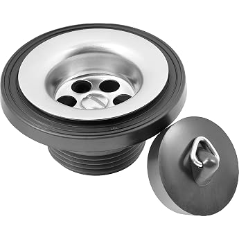 Cornat Recyclate Drain Valve for Washbasins   1 1/4 Inch Male Thread   Made from Recycled Plastics   Made in Germany Quality / Drain Plug / Sink Plug / T317404R Chrome