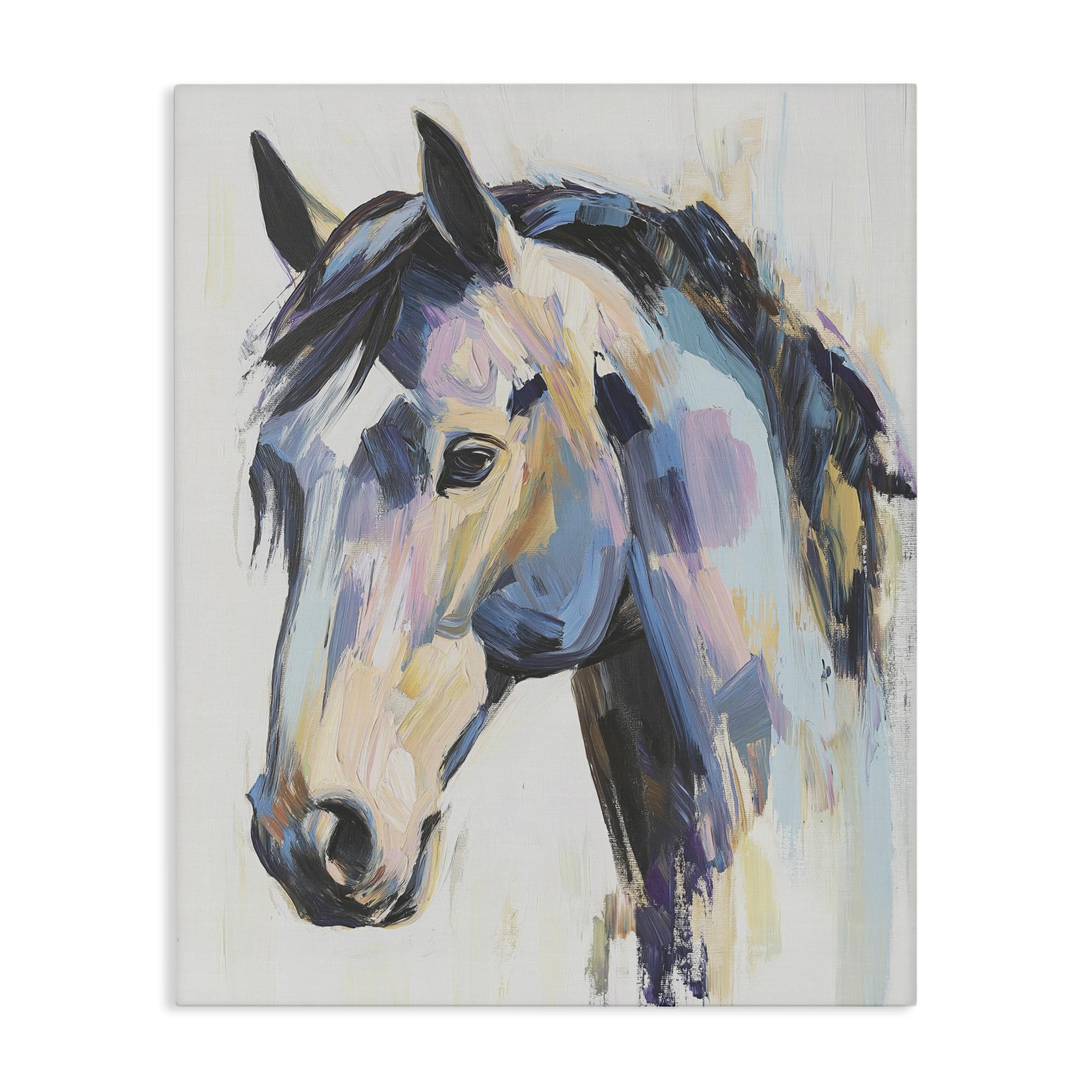 Stupell Industries Chromatic Horse Portrait 'Chromatic Stallion Abstraction'| Canvas Art