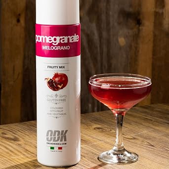 ODK Pomegranite Puree Infused Fruit Syrup - Cocktails, Cooking, Baking and Desserts - 75cl