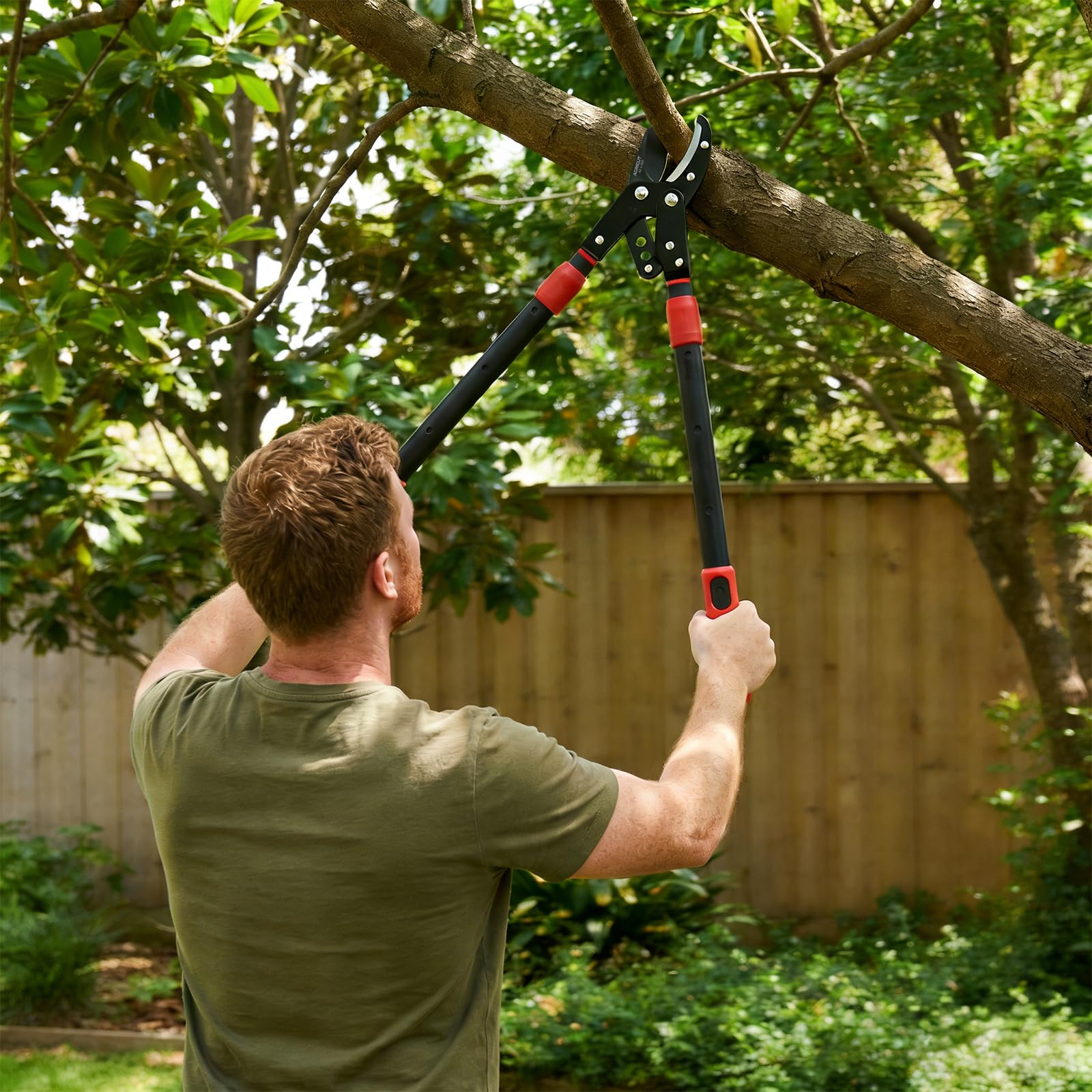 AGRICUT Troncarami telescopico da giardino a incudine, estendibile per alberi da 66 cm a 102,9 cm, capacità di taglio 5,1 cm, taglierina per rami resistente con lama in teflon in acciaio al carbonio