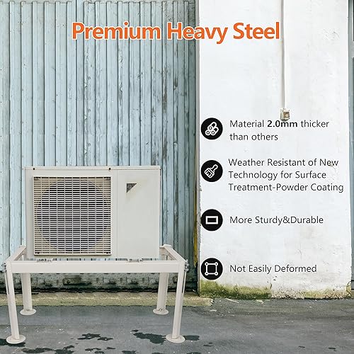 Miniatura 5 de WeCooper Mini soporte dividido de piso, soporte resistente de condensador para 9000-36000BTU, soporte de aire acondicionado Mini dividido para