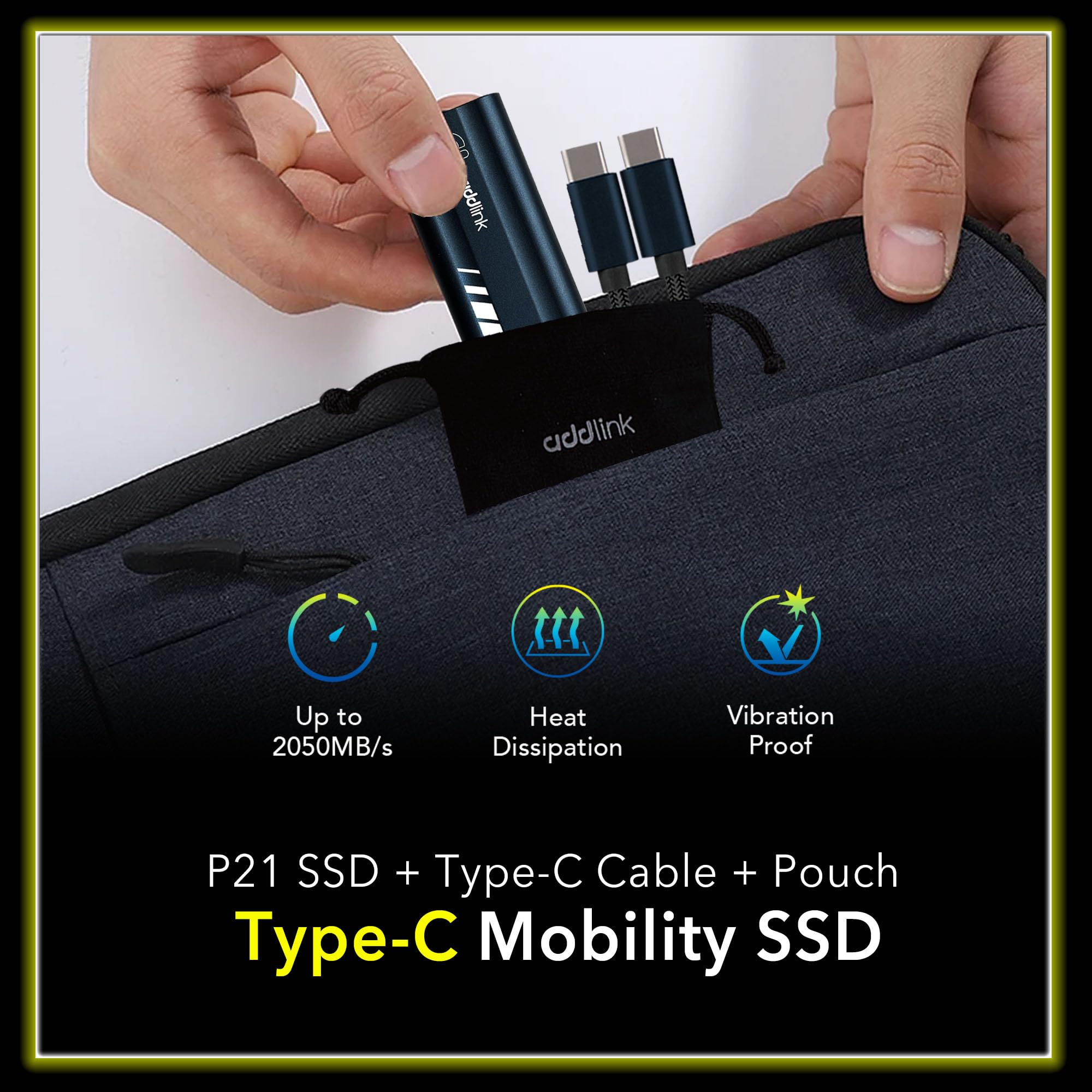 Amazon.com: Addlink P21 1TB Portable External SSD, Up to 2,000MB/s