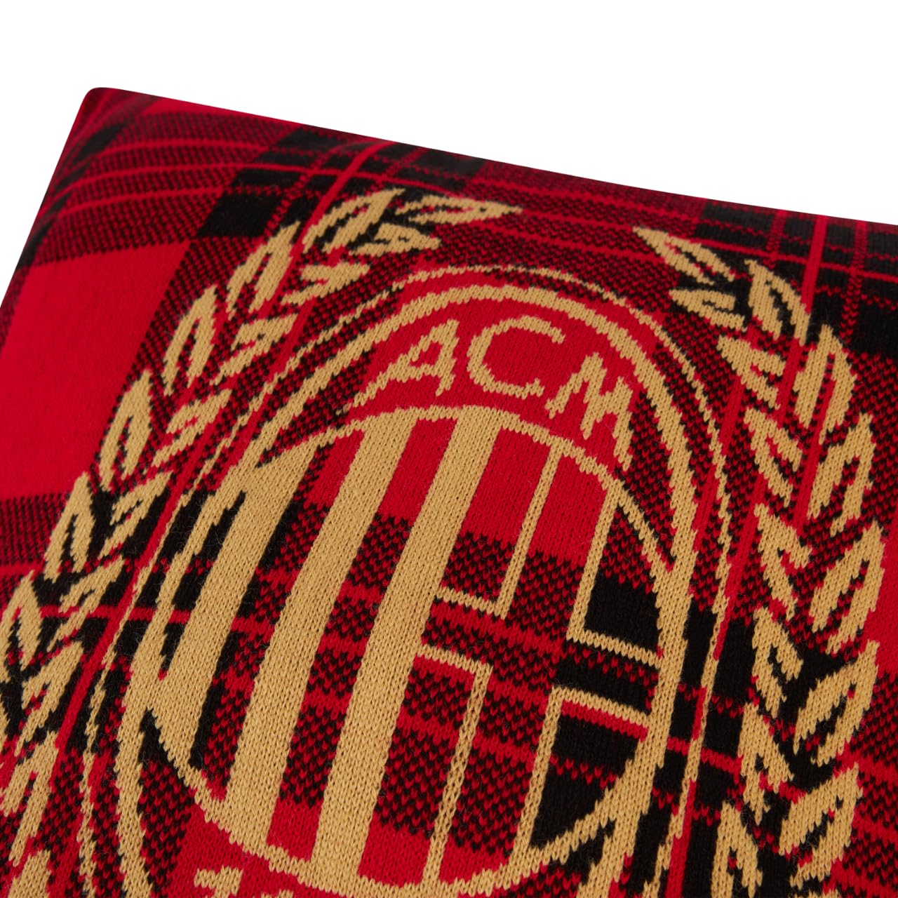 Cuscino A Quadri A.C. Milan Cotone 40x40 cm Prodotto Ufficiale