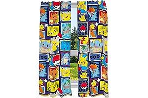 Franco Kids Room Window Curtains Drapes Set, 82 x 63 in, Pokémon