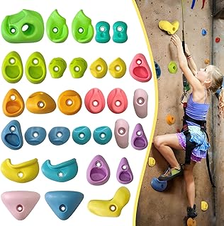 32 PCS Rock Climbing Wall for Kids,Rock Wall Climbing Holds,Adults Climb...