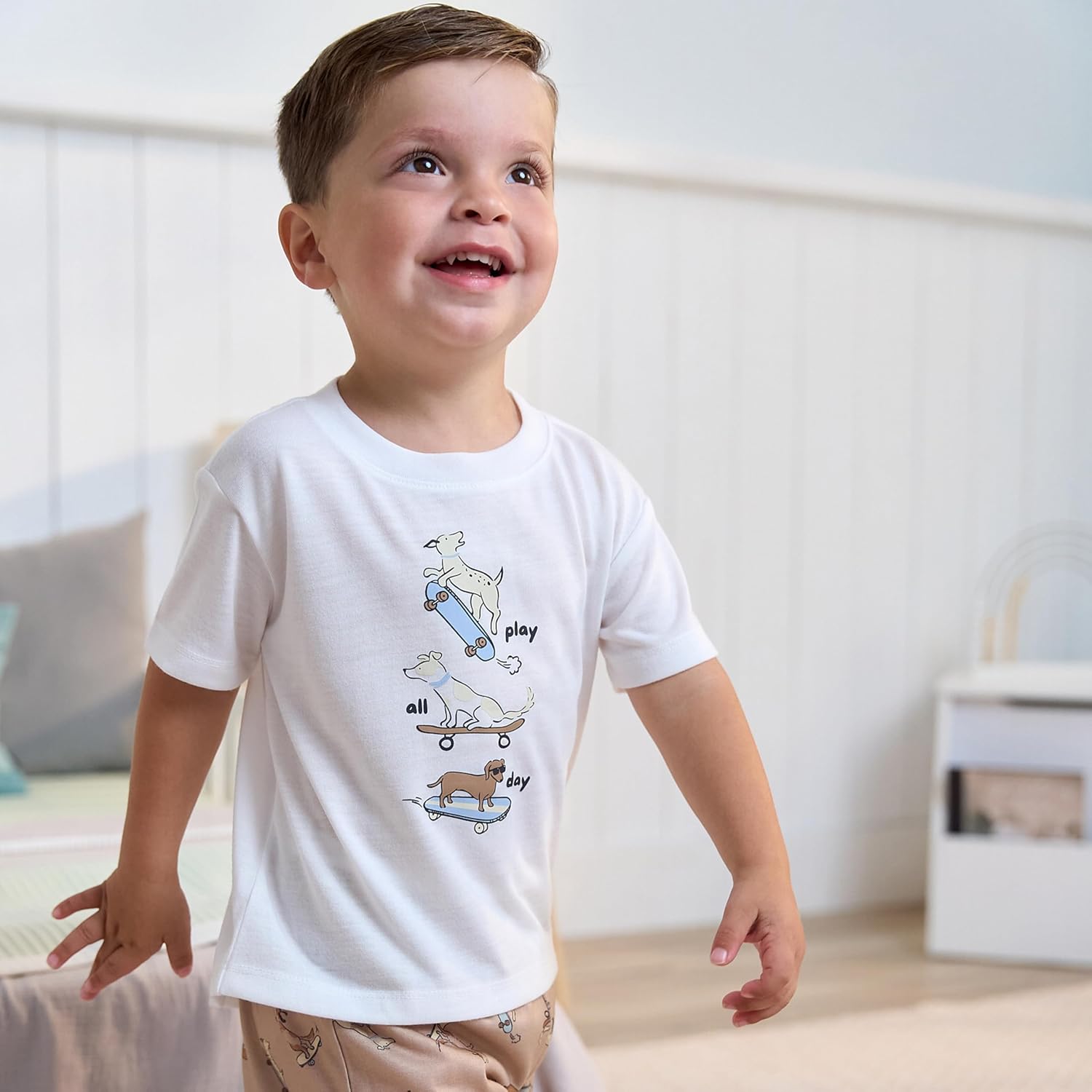 Gerber baby-boys 2-piece Pajama Set (Polyester Flame Resistant Short-sleeve Top & Shorts) - Image 3