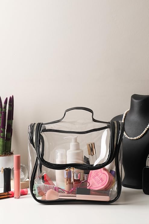 Large Volume Transparent Looking Multi Purpose Makeup Bag