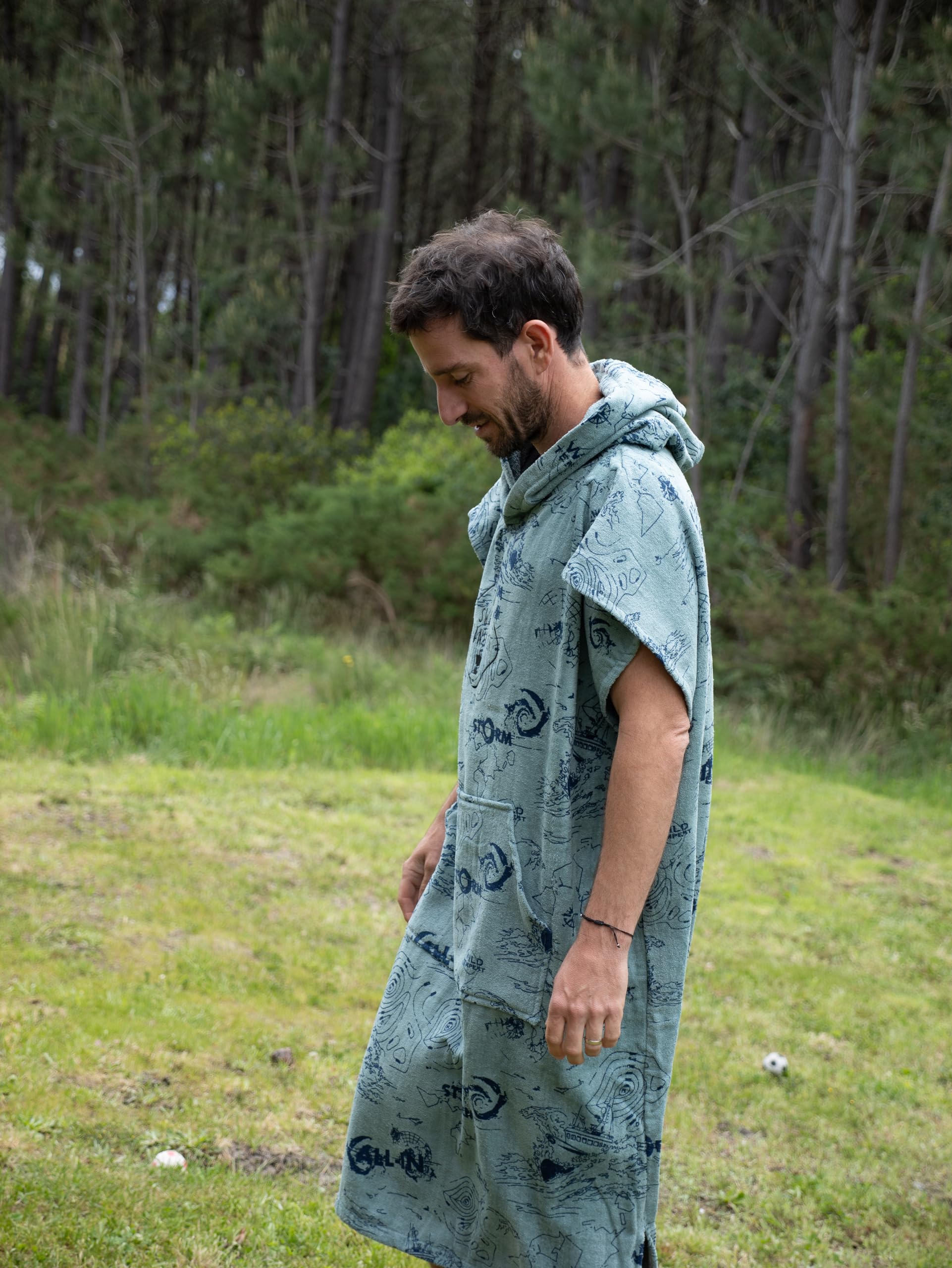 ALL-IN, Men, Sweet Transition Poncho, Men's Size, Poche Kangourou, Storm, Taille Unique Adulte, Unisexe