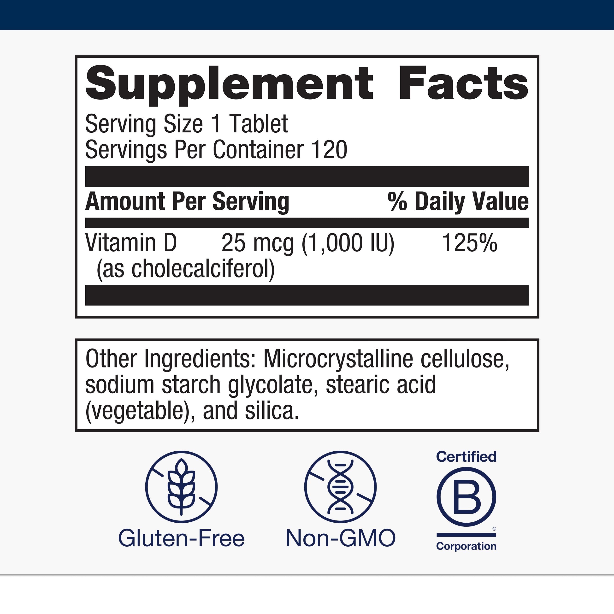 Metagenics Vitamin D3 1000 IU 25 mcg Bone & Immune Support, 120 Tablets — Amazon image 4
