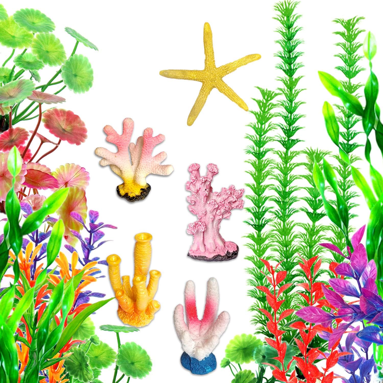 Artificial Aquarium Plants, Aquatic Plants, Aquarium Simulation Plants, Seaweed Water Plants, Fish Tank Lifelike Decorations, Plastic…