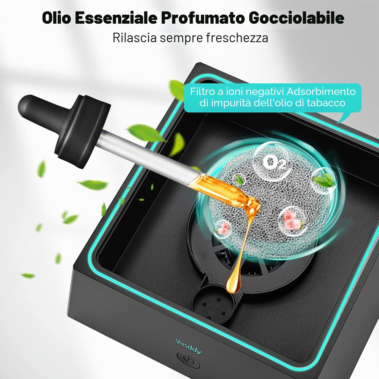 Posacenere Ad Aspirazione - Posacenere Senza Fumo 2 In 1 Con Purificatore D'aria - Posacenere Portatile Per La Pulizia Del Fumo Con Filtro Per Casa, Auto, Ufficio, Sigaretta Per Interni