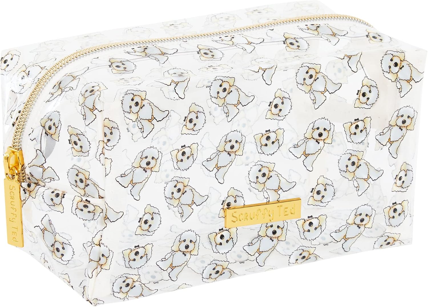 Clear Cosmetics Bag Cockapoo Puppy Tranparent Make Up Bag Toiletry Bag Pencil Case, Multi, One Size, Make Up Bag