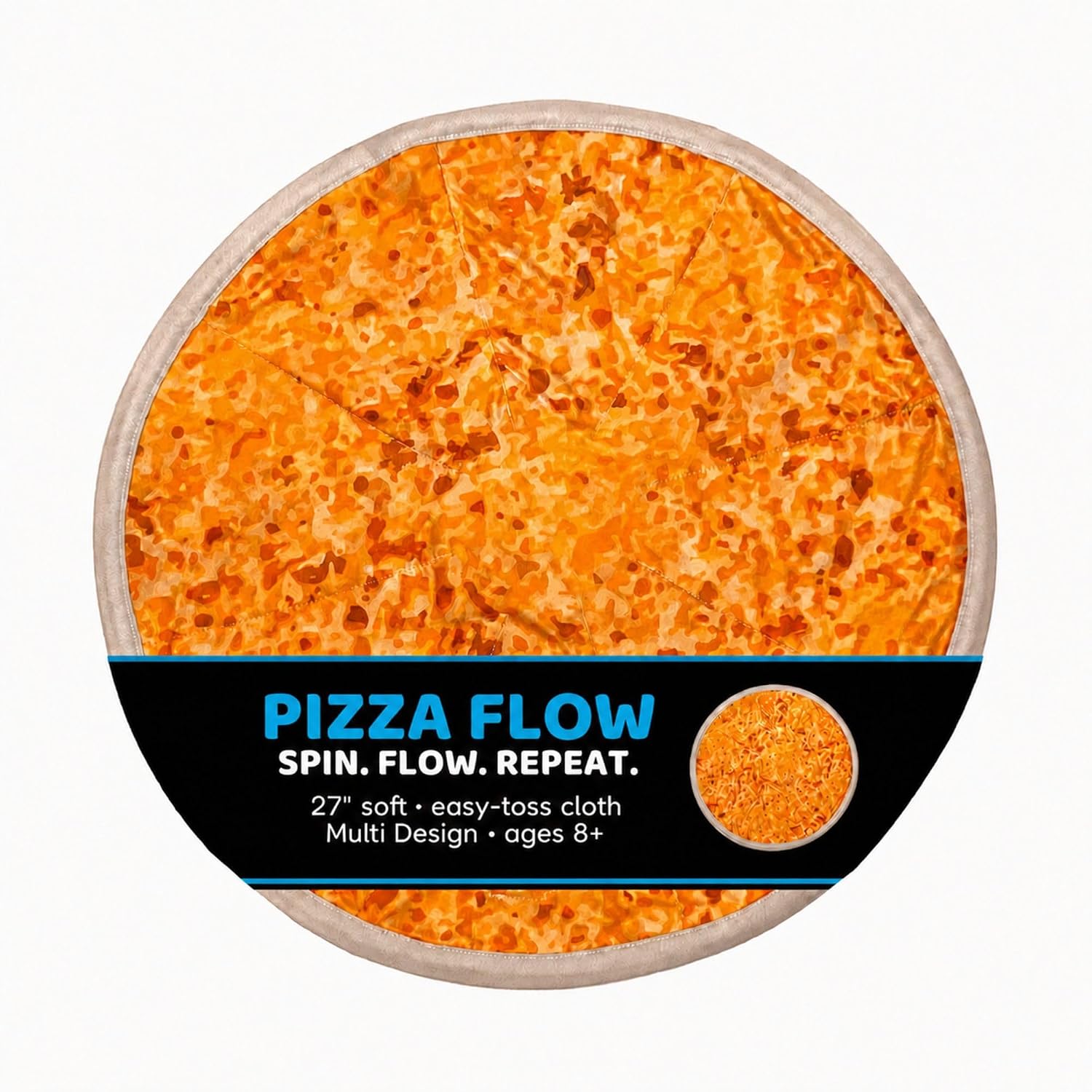 27 Inch Spinning Flow Toy Pepperoni | No experience needed, builds coordination and creativity, screen-free active play, collectible designs