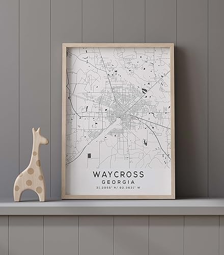 Miniatura 9 de Mapa de Waycross, Georgia, Light 2 (18x24)