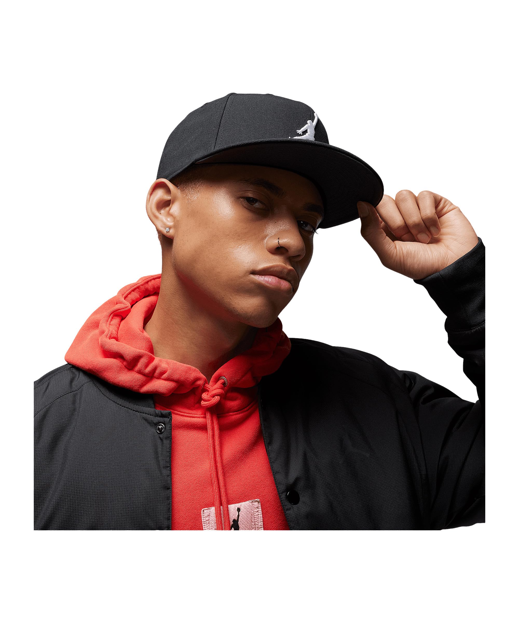Jordan Unisex Jumpman Pro Verstellbare Cap Baseballkappe, Schwarz/Weiß, L EU