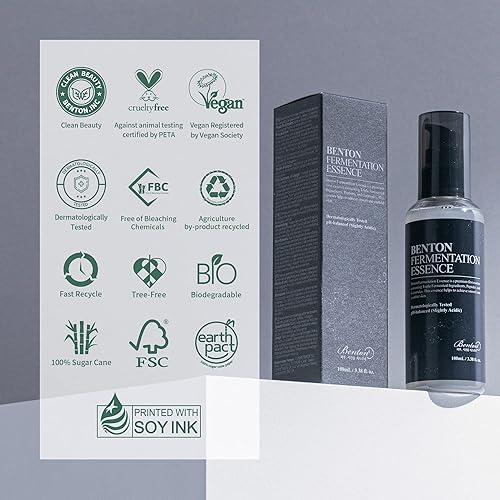 Miniatura 7 de BENTON Fermentation Essence Skin Care 3.38 fl.oz. - Galactomyces & Bifida y Lactobacilluscolágeno, equilibrio de tonos, suavizado de la piel,
