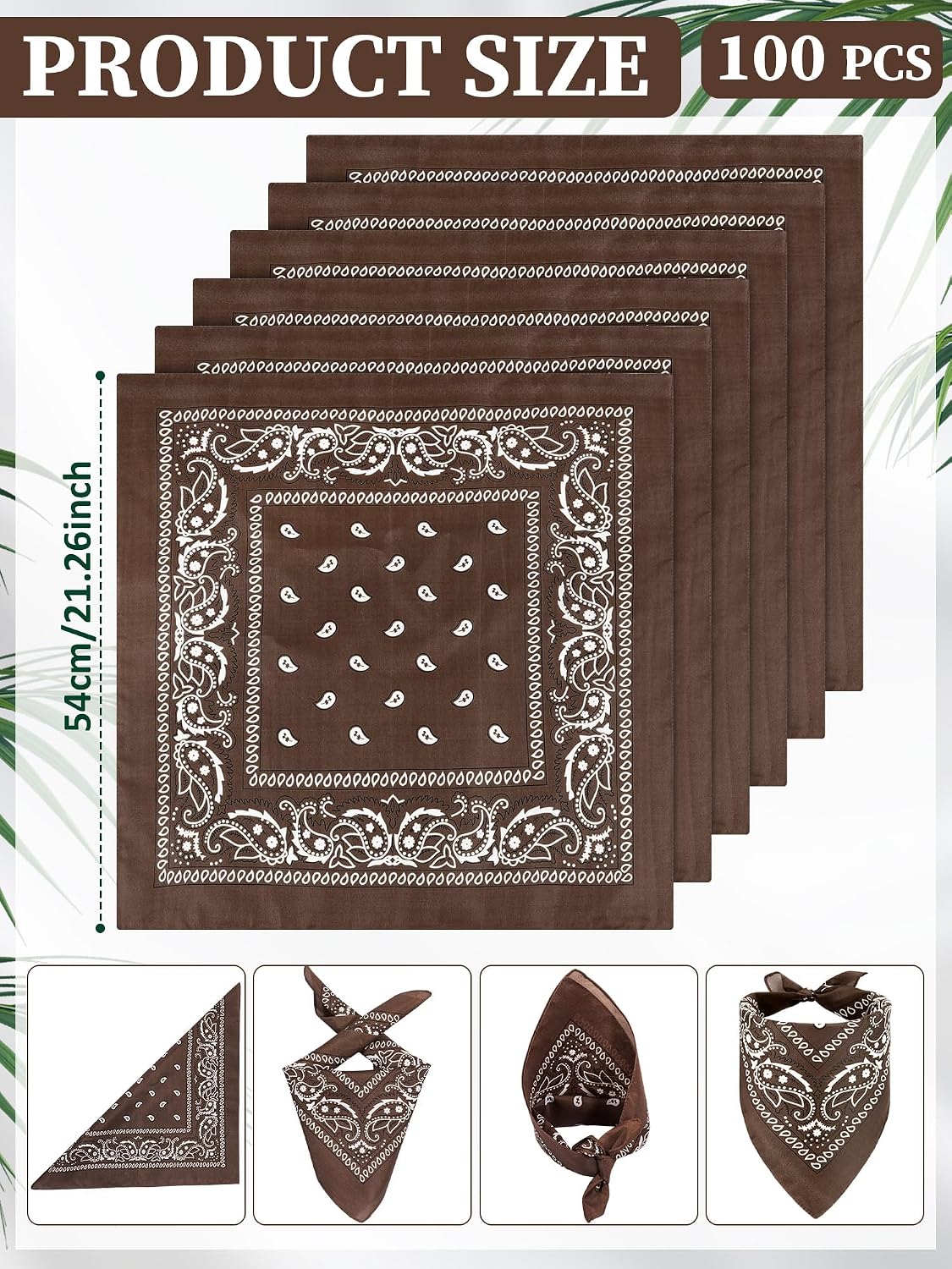 Unittype 100 Pack Paisley Bandana for Western Party image 2