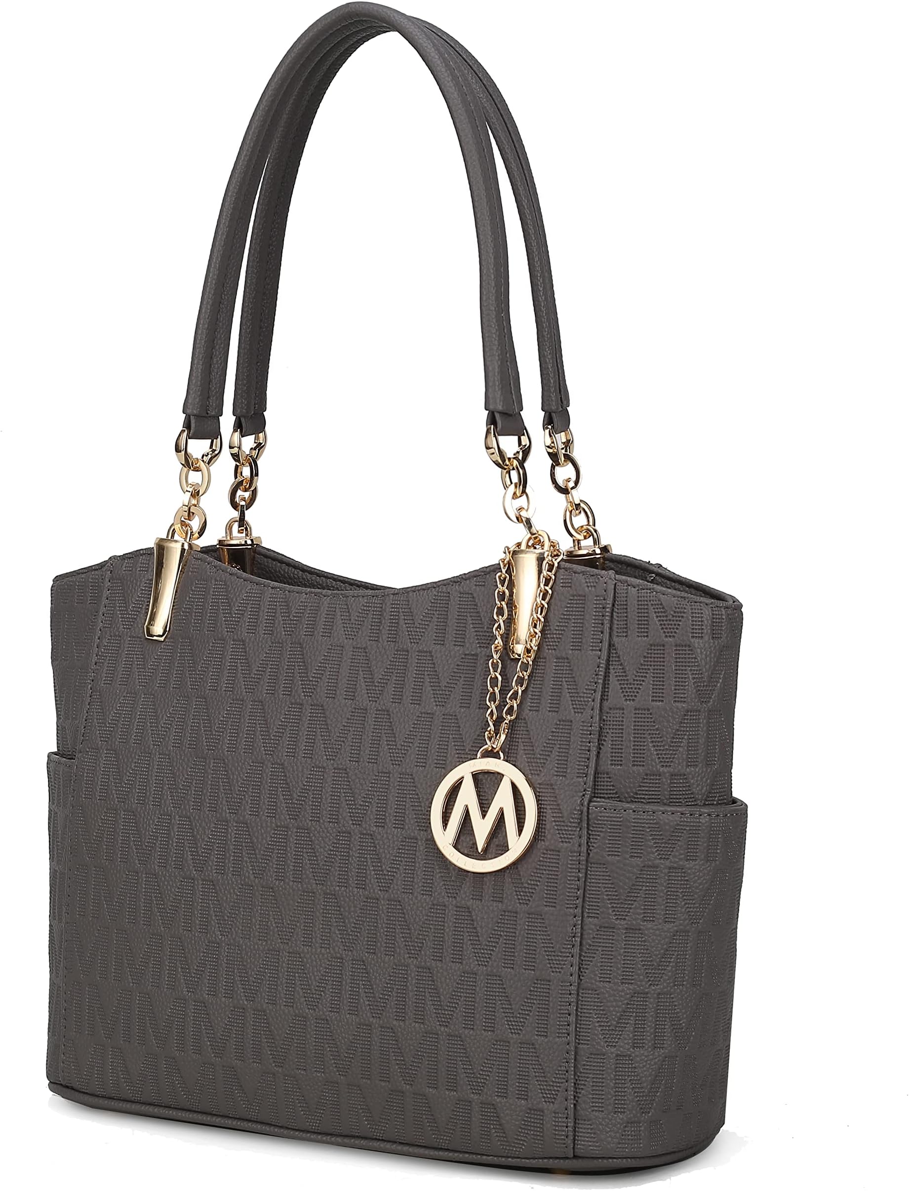 MKF Collection Tote Bag for Women, Signature Vegan Leather Pocketbook Shoulder bag Top-Handle Purse Tote Handbag