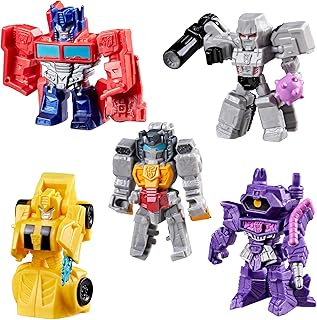 Transformers Tiny Turbo Changers 1.5" Mini Action Figures, Set of 5 Collectible Characters, Robot Toys for Ages 5+