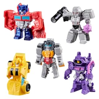 Transformers Tiny Turbo Changers - Mini figuras de acción de 1.5 pulgadas, juego de 5 personajes coleccionables, juguetes de robot para mayores de 5 años