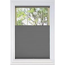 BlindsAvenue Cordless Top Down Bottom Up Cellular Honeycomb Shade, 9/16" Single Cell, Blackout, Anthracite, Size: 36" W x 48" H