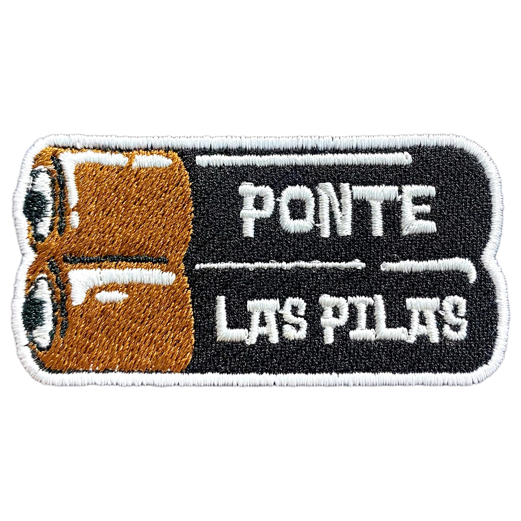 Ponte las Pilas Mexican Patch Funny Ponte las pilas Embroidered Patches 3" Mexican Phrases Iron On Embroidery Patch for Caps, Bags, Backpacks, Hat,