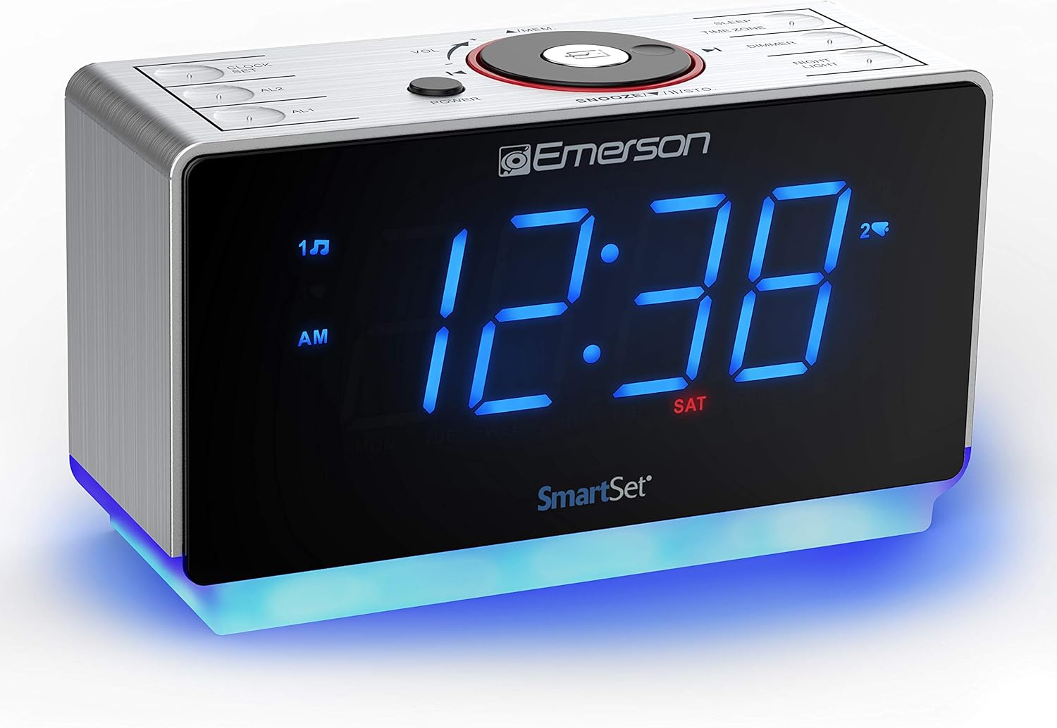 Best Cyber Deals 🔥 Emerson Radio ER100112 Smartset Alarm Clock Radio with Bluetooth Speaker, USB Charging, Night Light, 1.4 Blue Jumbo Display & Dual Alarm 40% Off Discount Emerson Radio ER100112 Smartset Alarm Clock Radio with Bluetooth Speaker, USB Charging, Night Light, 1.4 Blue Jumbo Display & Dual Alarm
