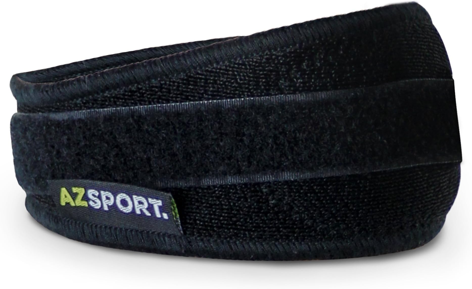 AZSPORT Patella Tendon Strap, Fully Adjustable Knee Resistance Band, One Size, Black