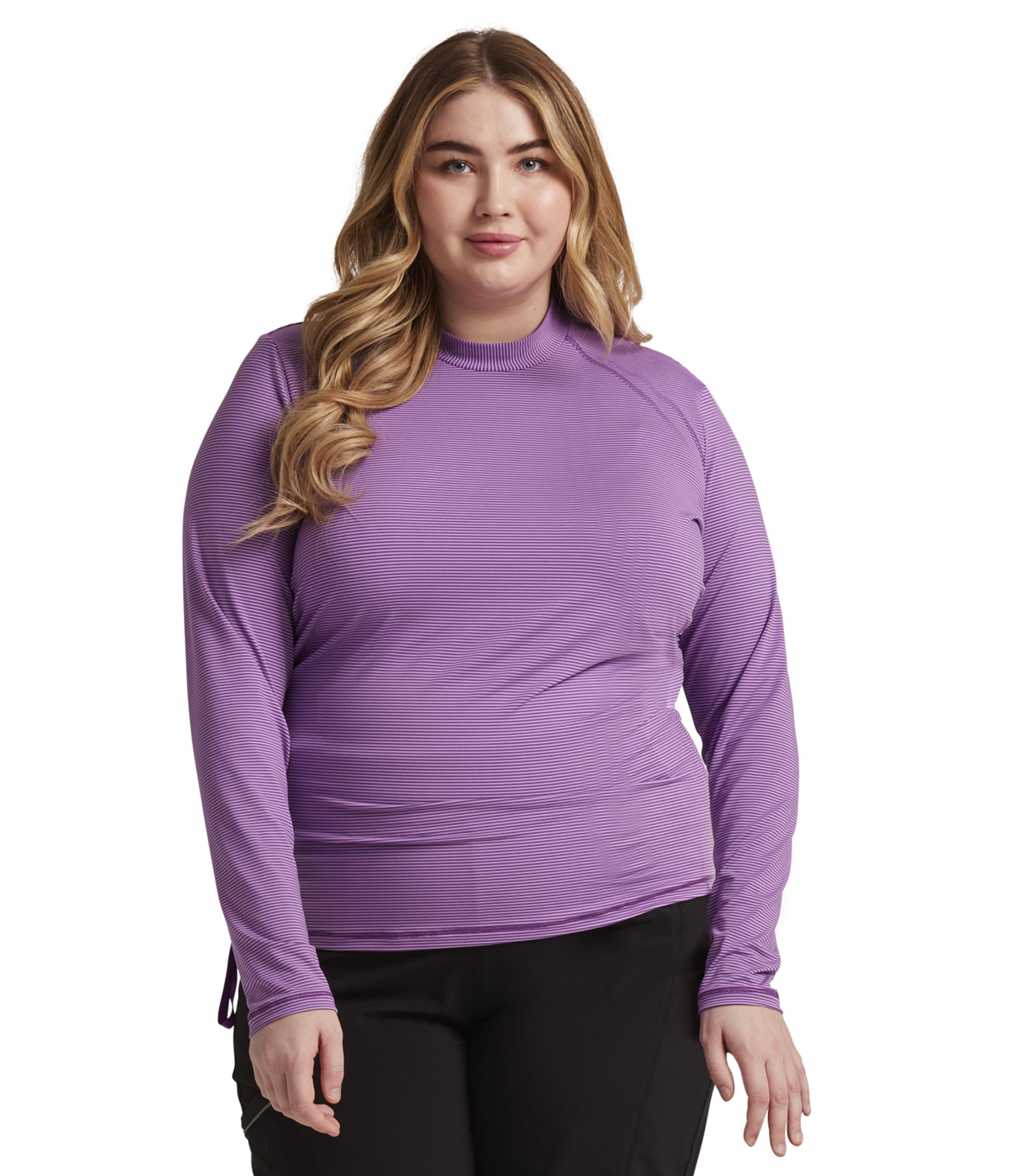 Cherokee Infinity Women's Long Sleeve T-Shirt Mock Neck Underscrub Knit with Center Back Length of 24 1/2" - CK767