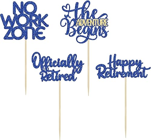 Miniatura 3 de 24 adornos para cupcakes de jubilación oficialmente jubilados, sin zona de trabajo, aventura, comienza, cupcakes, tema de jubilación, despedida,