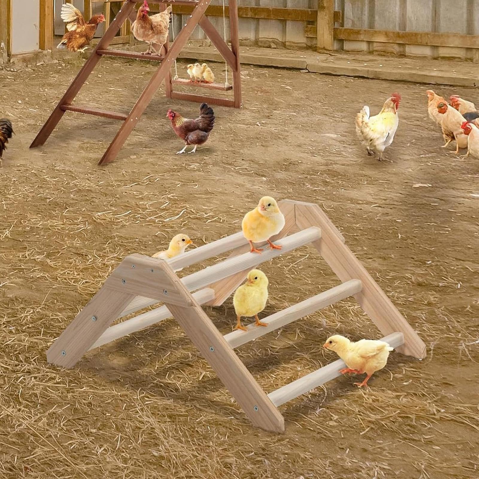 Hühner Sitzstangen Spielzeug - Holz Hühner Sitzstange,rutschfeste Trainingsstangen Für Haustiere Wie Geflügel Hamster Spatzen