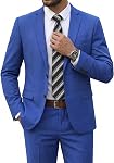 COOFANDY 2 Combinaisons pour pièces 2 Robe de bouton Combinaisons Blazer Tuxedo Veste pour le dîner d'affaires de mariage pour homme
