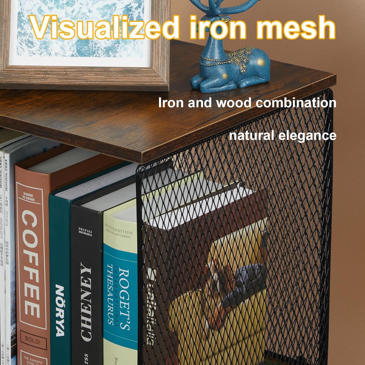 2 Cube Organizer Bookshelves DIY Variable Stackable Cube Storage Organizer for Kid Bedroom,Living Room,Small Bookshelf Black Brown Wooden,No Vinyl Storage