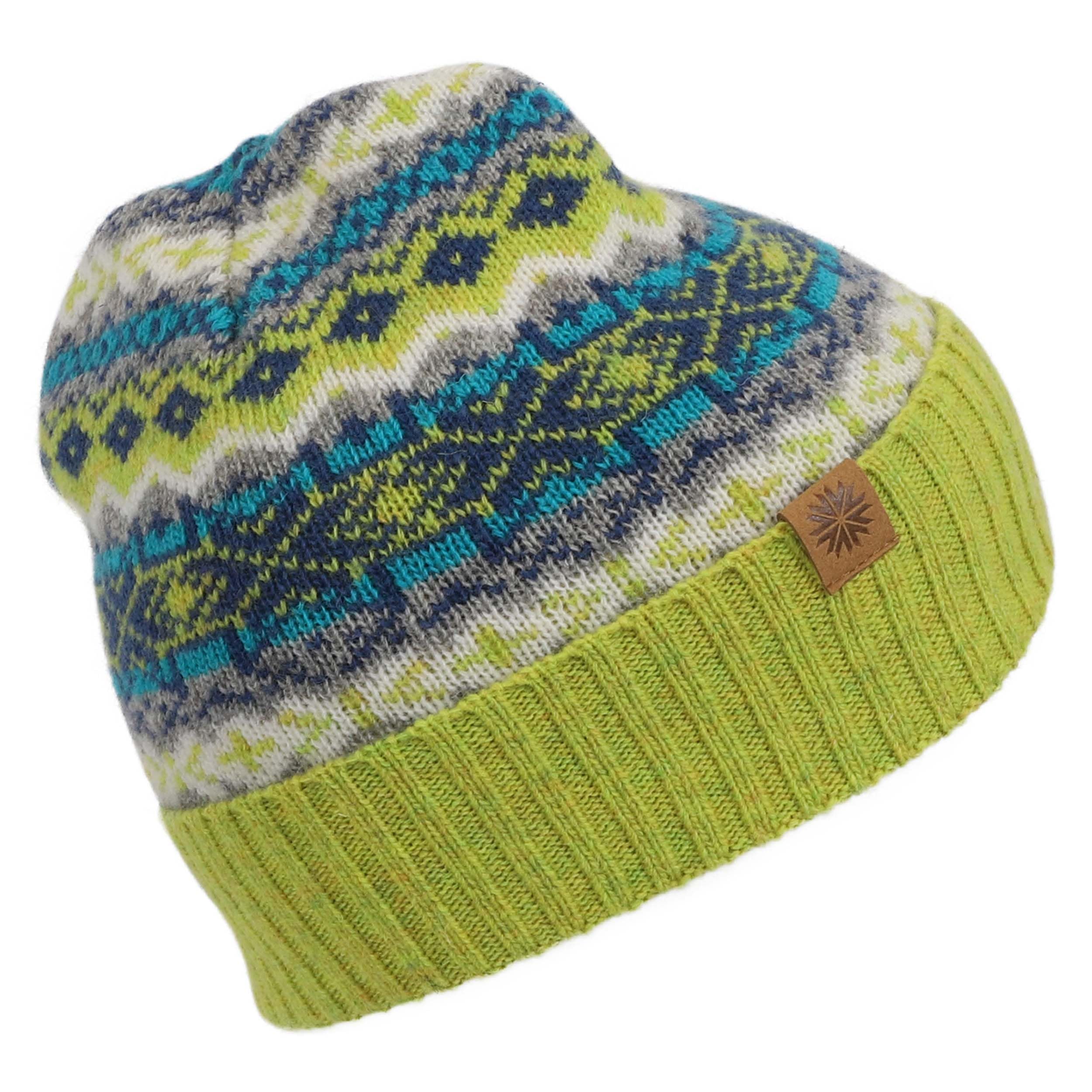 Icewear Unisex Acid Lime Skrúður Wool Blend Nordic Hat (Acid Lime)