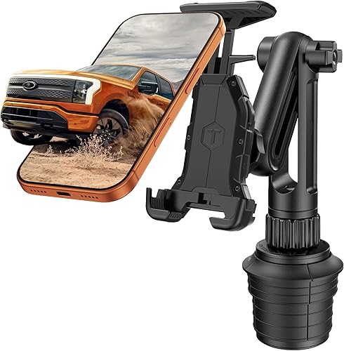 ToughTested Soporte para teléfono y tableta para automóvil  Soporte GPS de brazo resistente para teléfonos inteligentes y tabletas grandes de hasta