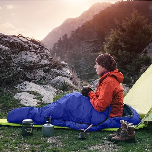 Miniatura 5 de Wakeman Sleeping-Bags - Saco de dormir de momia  Saco de dormir resistente al agua para adultos para clima frío clasificado a 10 F  Capucha