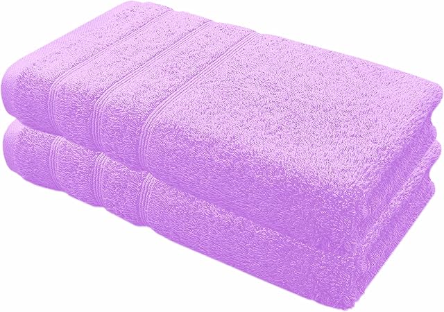 Premium Cotton Hand Towels 100% Soft Ring Spun Cotton 50 x 85 cm Hotel Quality Thick Absorbent (Pink, 2)