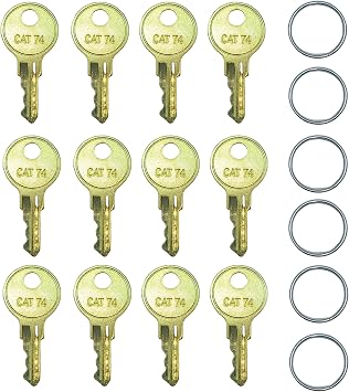 12Pcs CAT74 Toilet Paper Towel Dispenser Key, 33043 Dispenser Keys Compatible with Janitor Bobrick, Commercial Paper Towel Dispenser Keys Set for Roll Towel, Soap, Toilet Tissue Dispensers