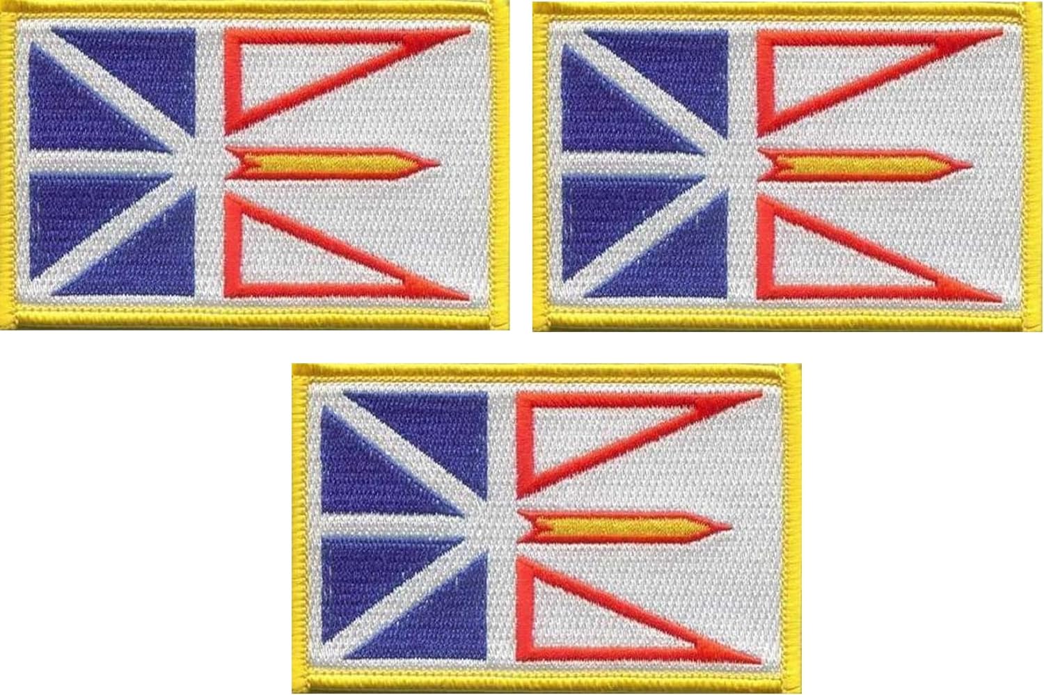 Pack of 3 Canadian Province Flag Patches 3.50" x 2.25", Three Canadian Province Embroidered Iron On or Sew On Flag Patch Emblems (Alberta)
