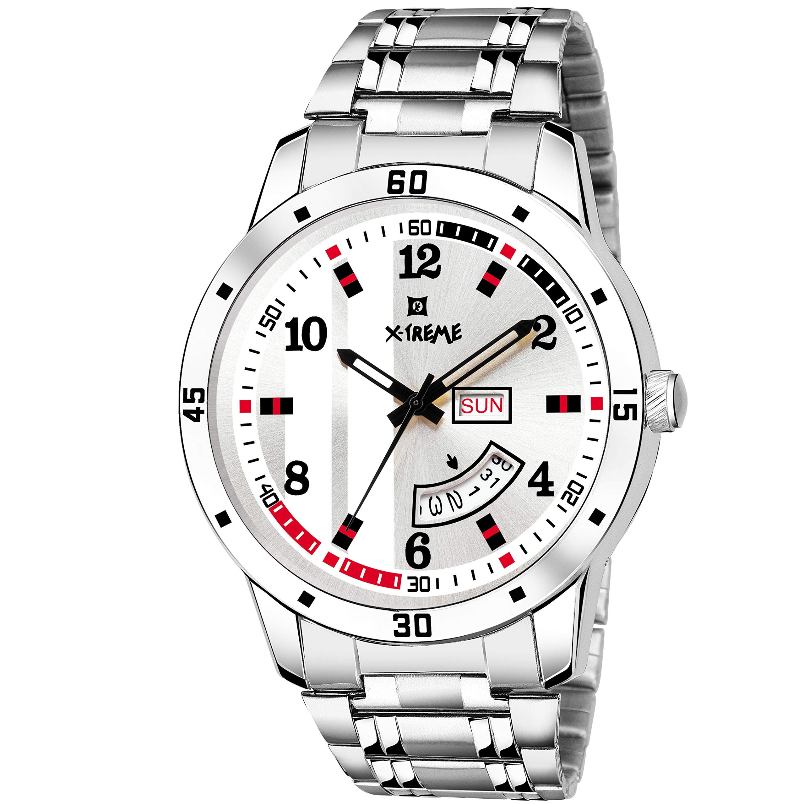 Xtreme Round White Dial Day & Date Watch for Men (XM-GR019-WTC) (B07NYSMVST) Amazon Price History, Amazon Price Tracker