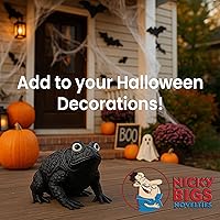 Vista 4 de Nicky Bigs Novelties Figura de estatua de rana grande de goma gigante de 10 pulgadas de largo