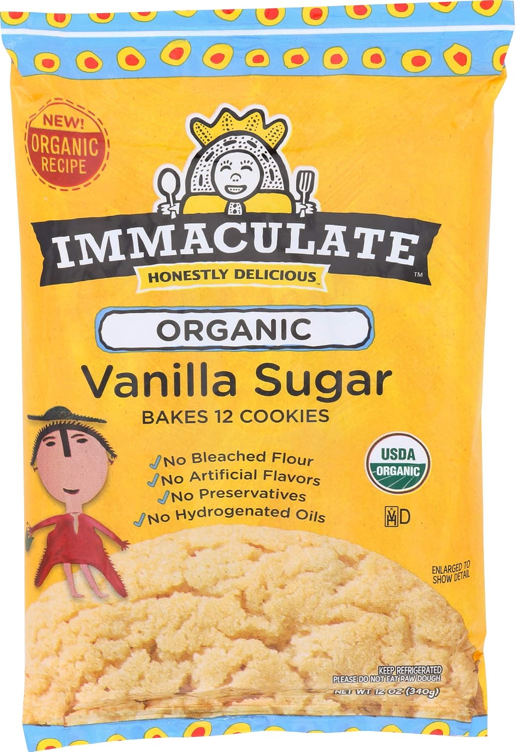 Immaculate Baking Organic Vanilla Sugar Cookie, 12 oz