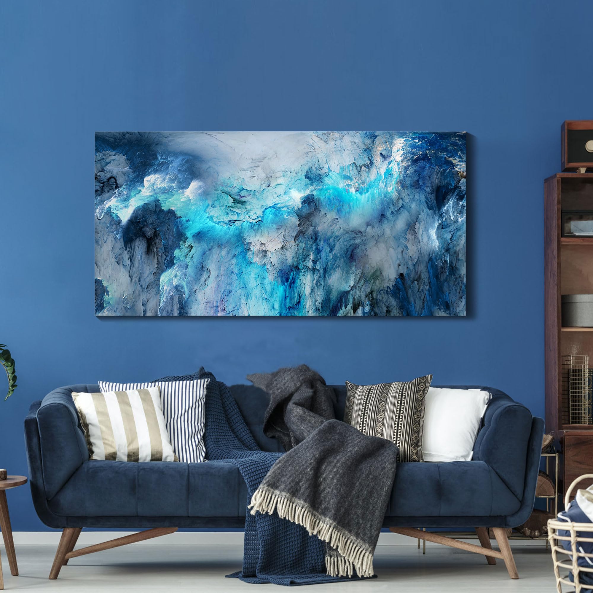 The Art of e Quaintance　Blue The Art of e Quaintance Blue LevvArts Teal and Grey Abstract