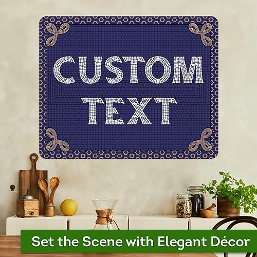 Miniatura 372 de My Sign Center - Letrero personalizado, 11 colores de fuente, 13 estilos de fuente, 4 opciones de agujero, 22 tamaños, 8 x 32 pulgadas, sin óxido,