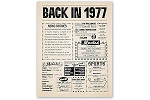 8x10 1977 Birthday Gift: Journey Back to 1977 with This Nostalgic Poster