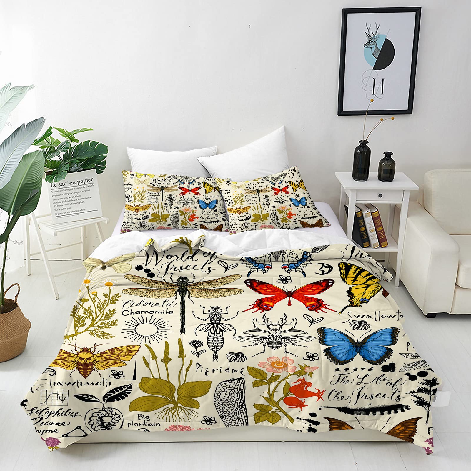 ANHOPE Insect Duvet Cover Set Single 135x200cm with 2 Pillowcases — image 1