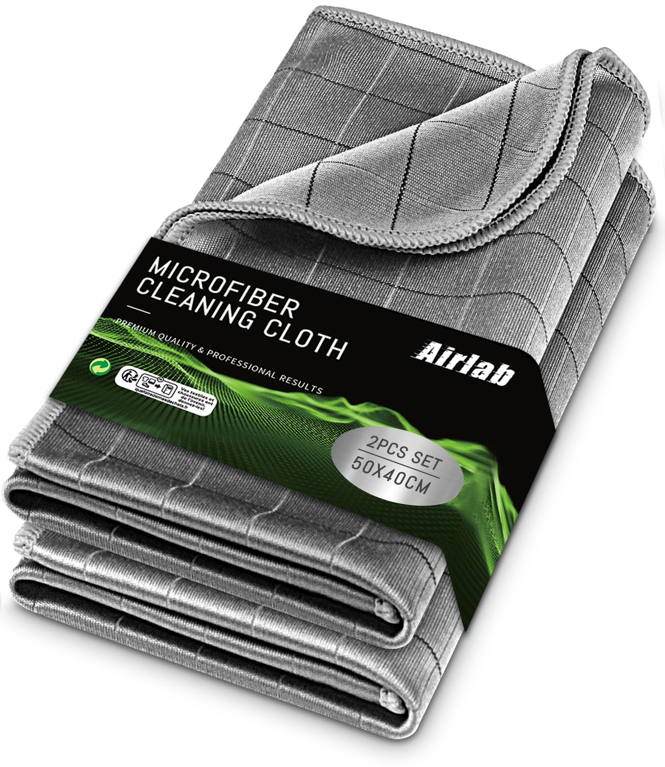 Airlab 2X Thickened Magic Carbon Cleaning Cloth for Glass and Windows
