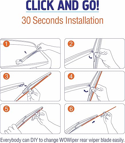 Miniatura 3 de Limpiaparabrisas trasero de 12 pulgadas (12-A), repuesto para Toyota Highlander 19-01 RAV4 12-01 Matrix Venza 14-09 Dodge Durango 22-11 Journey